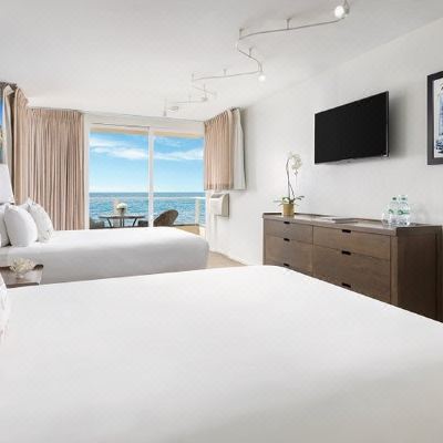 Oceanfront Two Queen Room with Balcony Pacific Edge Hotel on Laguna Beach Promo Code