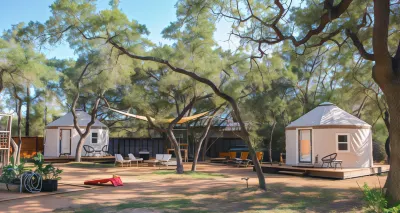 Camposanto Glamping - The Peacock Yurt Hotels near Red and Charlie McCombs Field