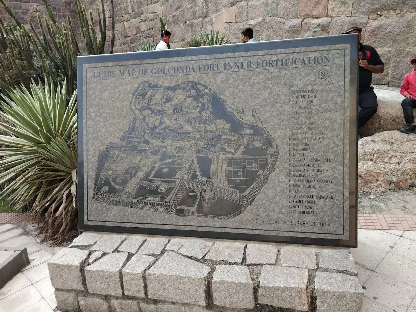 Guide Map of Golconda Fort near Beeramguda Kaman