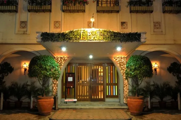 Beautiful gate of La Parilla Hotel in Science City of Munoz