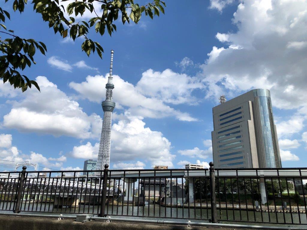 スカイツリーを右手に見ながら…