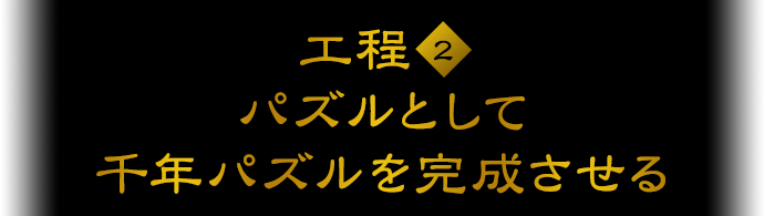 工程② パズルとして千年パズルを完成させる