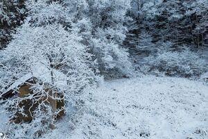 土蔵のある雪景色　その２