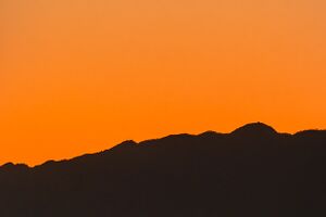 冬至の丹沢山地夕景