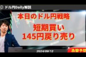 【ドル円】短期買い＆戻り売りは145円とフィボナッチ【FX 為替予想】