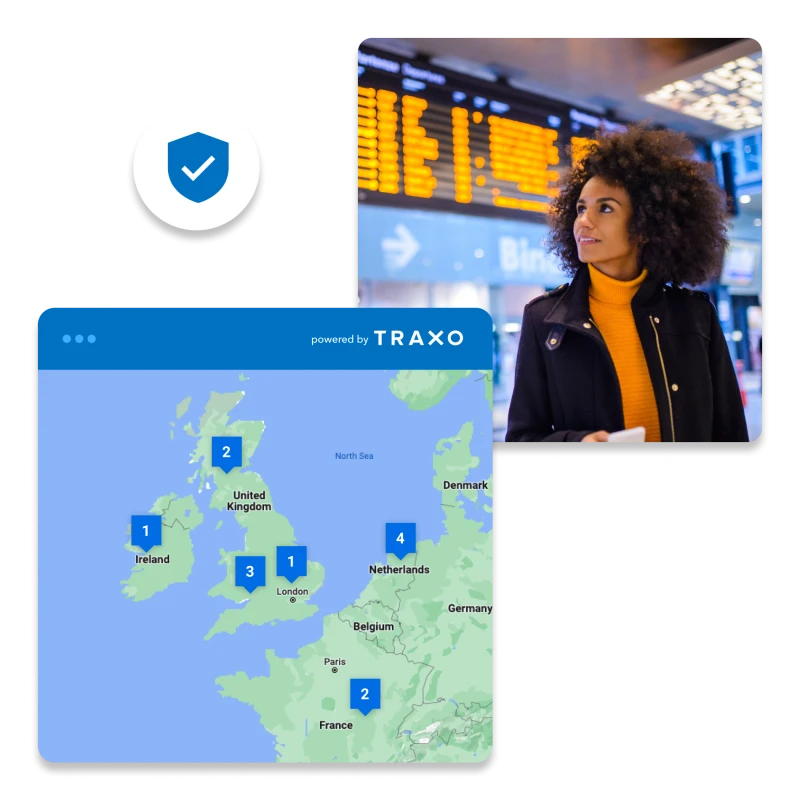 See real-time traveller locations with Traxo