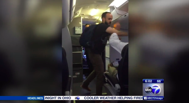 A video of the incident shows the man getting punching another passenger.