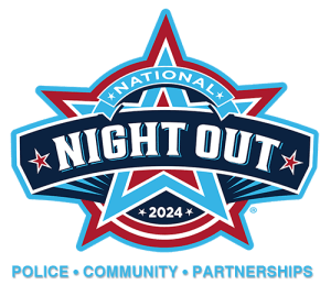 Logo: National Night Out - Police, Community, Partnerships.