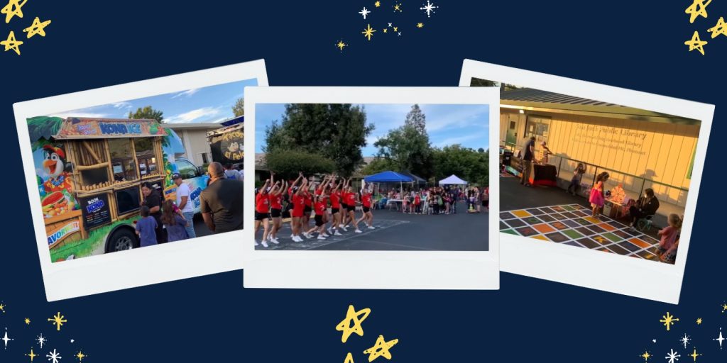 Polaroids of National Night Out at Mt. Pleasant Library.