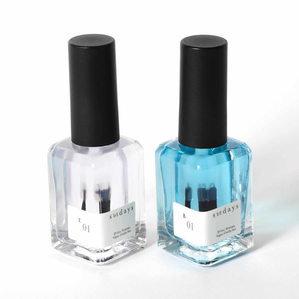 Non-toxic nail polish top coat and base coat