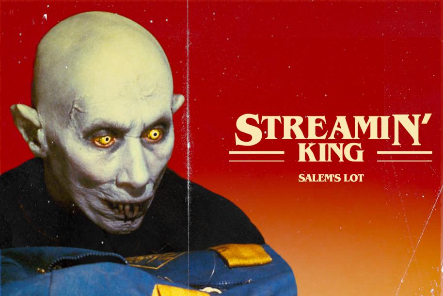 Photo illustration of Stephen King's SALEM'S-LOT made to look like an old paperback novel cover