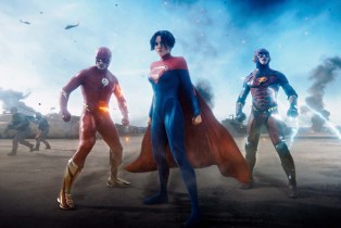 Ezra Miller as The Flash, Sasha Calle as Supergirl, Ezra Miller as The Flash, 2023.