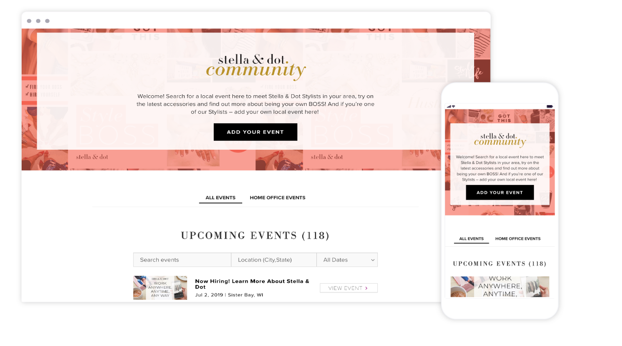 Community page Eventbrite