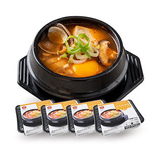 スンドゥブ 500g x 4個 (注意)豆腐はありません アレンジ自由の美味しいスンドゥブチゲ 韓国料理 韓国食品 お取り寄せグルメ 冷凍食品 韓国グルメ ミールキット メガ割