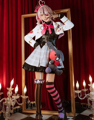 仮装 変装 ハロウィン コスム コスプレ衣装 マリアマリオネット レザージャッケト バーチャルライバー VTuber スーツ ハロウィン 23新作入荷コスプレ