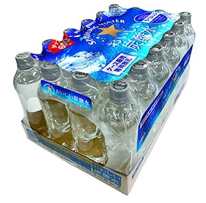 サッポロ おいしい炭酸水ラベルレス ハーフトレイシュリンクパック 600ml24本