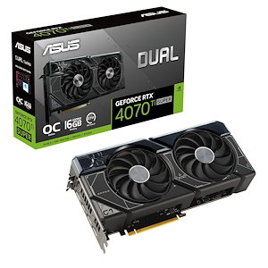 ASUS Dual GeForce RTX 4070 Ti SUPER OC Edition 16GB GDDR6X ビデオカード/DUAL-RTX4070TIS-O16G 国内正規代理店品