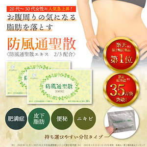 防風通聖散 2箱セット 60包入り 第2類医薬品 漢方 ダイエット 生薬 肥満 肥満症 燃焼 のぼせ むくみ 便秘 湿疹 皮膚炎 肩こり 動悸 ニキビ 便秘解消