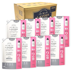 【ケース販売】 ラボン 柔軟剤入り 洗濯洗剤 フローラルシック 詰め替え 特大 1500g×8個