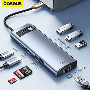 納期21日Baseus 4k 60hz usb cハブタイプc toイーサネットポートpd 100wアダプター用macbook pro usb 3.0用ラップトップ