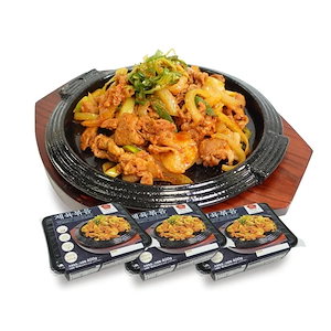 チェユクポックム 400g x 3個 韓国定番の豚肉甘辛炒め (美味しい) 韓国料理 韓国食品 お取り寄せグルメ 冷凍食品 韓国グルメ ミールキット メガ割