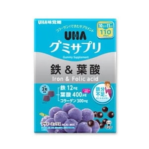 【倉庫直送】UHA グミサプリ 鉄＆葉酸 220 粒 x 2個セット