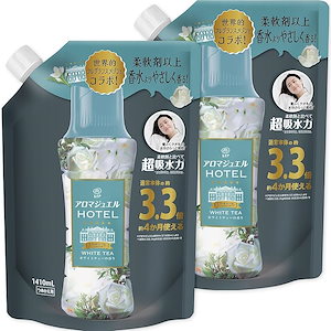 【即納】レノア ハピネス アロマジュエル 香り付け専用ビーズ ホワイトティー 詰め替え 1,410mL×2袋【まとめ買い】 [大容量]