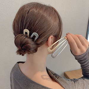 簡単装着 大人 かんざし U字コーム ヘアアクセサリー アクリル のヘアアクセサリー