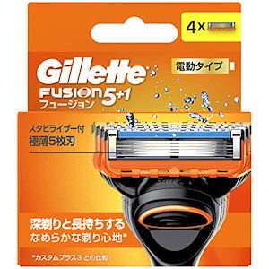 ジレット Gillette フュージョン 電動タイプ 替刃4コ入