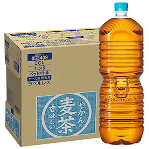 まとめ買い やかんの麦茶 from 爽健美茶 ラベルレス 2LPET×8本 セット