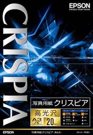 エプソン EPSON 写真用紙クリスピア(高光沢)A3ノビ 20枚 KA3N20SCKR