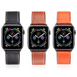 Apple watch バンド 38mm 40mm 41mm 42mm 44mm 45mm 装着簡単 アップルウォッチ バンド メンズ レディース 腕時計ベルト 本革 コンパチブル バンド