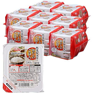 パックご飯 国産米 100% 低温製法米 非常食 米 レトルト 180g×24個