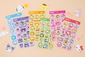 キャラクターシール　ステッカー　クロミ　シナモロール　マイメロディ　ハローキティ　ポチャッコ　ポムポムプリン