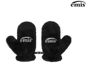 LOGO JACQUARD MITTENS 2color white black