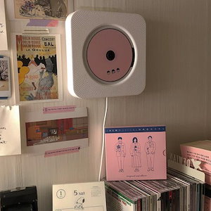 【翌日出荷】韓国大人気 CDプレーヤー 壁掛け式 が付きBluetooth/FM/USB/SDモード対応 多機能 日本語説明書付き 音楽鑑賞 語学勉強 胎児