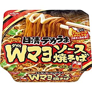 日清食品 デカうま Wマヨソース焼そば 153g 12個