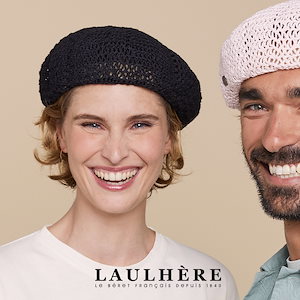 帽子 ベレー帽 LAULHERE ロレール ATHLETA レディース メンズ 春夏 綿100% コットン おしゃれ かわいい 可愛い 無地 シンプル ユニセックス フランス製 黒 ブラック