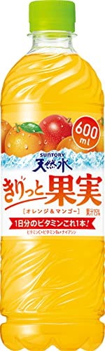 まとめ買い サントリー 天然水 きりっと果実 オレンジマンゴー 600ml24本