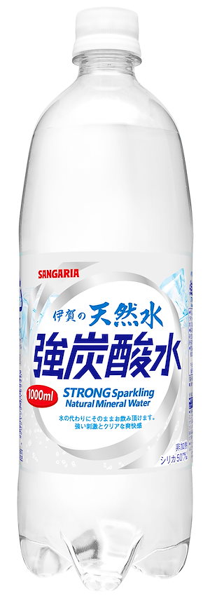 サンガリア 伊賀の天然水 強炭酸水 1000ml×12本