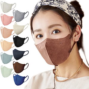 アイリスオーヤマ マスク 不織布 カラーマスク 立体 DAILY FIT MASK ふつうサイズ 32枚入 RK-D32MBR ブラウン