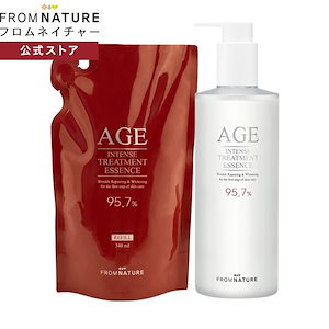 AGE ステップ１ エイジインテンストリートメント エッセンス 化粧水 340ml 大容量ボトル ポンプ式＋詰め替え用 340ml 1点 ガラクトミセス 95.7% スキンケア 保湿 【公式ストア】