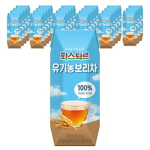 パスツールアイアイス まろやかな有機麦茶 125ml, 125ml, 24個