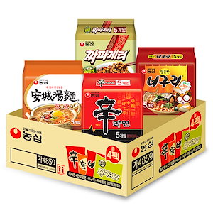 農心 ノンシムシンラーメン120g x 5p +安城湯綿125g x 5p +オルクアライグマ120g x 5p + チャパゲティ140g x 5p1セット