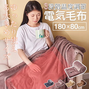 電気毛布 電気ひざ掛け 掛け着る両用 ホットブランケット 電気ブランケット ブランケット オフィス 0x80cm 丸洗い 3段階温度調節 着る毛布 USB給電タイプ ふわふわ 膝掛け