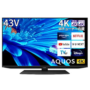 シャープ 43V型 4K 液晶 テレビ AQUOS 4T-C43EN2 N-Blackパネル 倍速液晶 Google TV (2022年モデル)