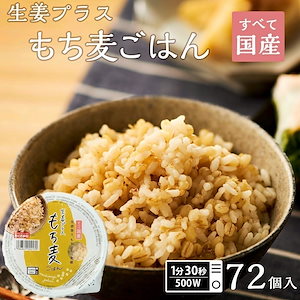 パックご飯 生姜プラスもち麦ごはん 72個セット 160g 米 お米 こめ 安い おこめ レトルト食品 レトルト ご飯パック ごはん レンジ 雑穀米 雑穀 もち麦 無添加 国産 ギフト おくさま印