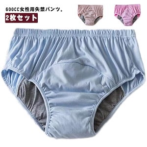 最安価挑戦 2枚セット 尿漏れパンツ 女性用 失禁パンツ 600cc 軽度失禁 中度失禁重度失禁 軽失禁 介護