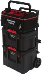 CRAFTSMAN TRADESTACK™ Tower 22-in Wheeled Tool Box with Soft Tote