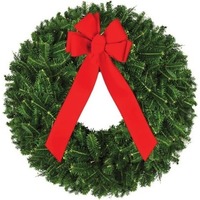 22-in Fresh Fraser Fir Christmas Wreath with Bow 2 for $12